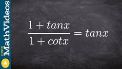 Verifying an identity by adding fractions Instructional Video