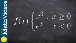 Evaluate a piecewise function with a jump discontinuity Instructional Video