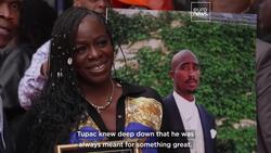 US rapper Tupac Shakur gets posthumous star on the Hollywood Walk of Fame News Clip