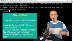 The Complete Practical Docker Guide - Challenge: Create Files Handling Node App Instructional Video