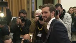 CLEAN : Spanish Popular Party leader Pablo Casado casts his vote News Clip