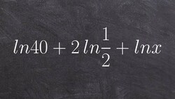 Condensing logarithmic expressions Instructional Video