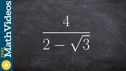 Learning to simplify a radical expression with a radical binomial in the denominator. Instructional Video