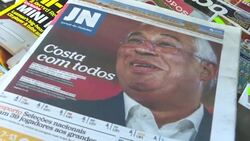 CLEAN : Portugal: People in Lisbon react to Antonio Costa's re-election News Clip
