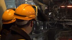 Stock footage of a steel works News Clip