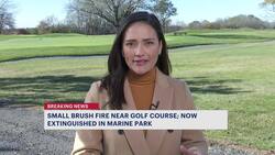 Brushfire breaks out at Marine Park golf course News Clip