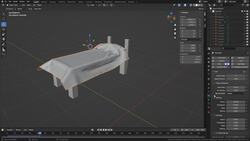 Mastering the Art of Isometric Room Design in Blender 3 - Creating Bedsheets Using Cloth Physics Instructional Video