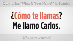 How to Say "What Is Your Name?" in Spanish Instructional Video