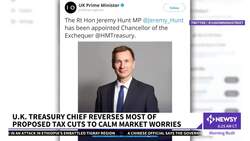 U.K. Leader In Peril After Treasury Chief Axes 'Trussonomics' News Clip