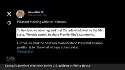 Premiers push back on tariffs, 51st-state threats at White House meeting News Clip