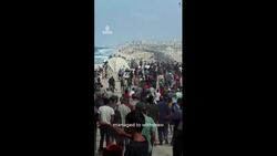 Tens of thousands of Palestinians walk to Gaza City as Israel withdraws News Clip