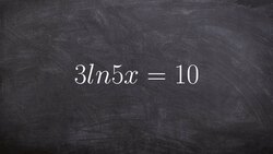 Solving logarithmic equations Instructional Video