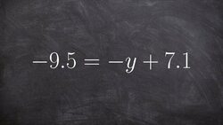 Solving a two step equation of decimals Instructional Video
