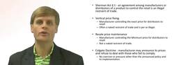Sherman Act Vertical Price Fixing Maintenance Instructional Video