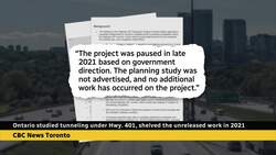 Ford government started studying Hwy. 401 tunnel in 2021: docs News Clip