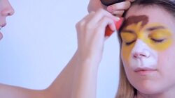 How to Paint a Lion Face with Face Paint Instructional Video