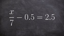 Solving two step equations with a decimal Instructional Video