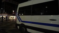 Police vans at scene of Nice knife attack News Clip