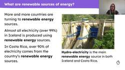 Renewable sources of energy Instructional Video