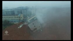 China landslide from the air News Clip