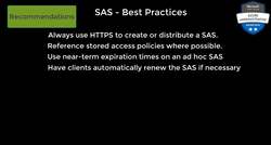 AZ-104: Microsoft Azure Administrator Full Course - SAS Best Practices Instructional Video
