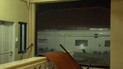 Door Frame Blown Out By Violent Hurricane Wind Stock Footage