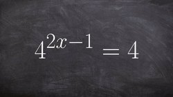 Using the one to one property to solve a basic exponential equation Instructional Video