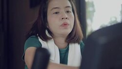 Women Exercising In The Gym Stock Footage