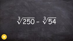 How to subtract the cube root of two numbers by simplifying first Instructional Video