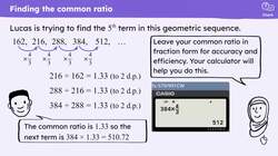 Recognising geometric sequences Instructional Video