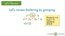 Factoring by Grouping: Rewriting Trinomials Instructional Video