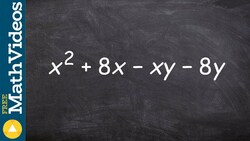 Factoring a polynomial by using the grouping technique Instructional Video