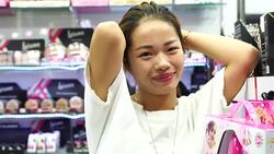 Portrait Beauty Product Shop Asian Women Stock Footage