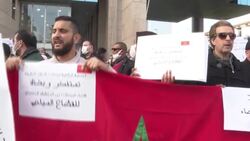 CLEAN : Morocco tourism workers protest against border closure News Clip