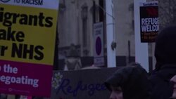 Illegal Migration Bill protest footage News Clip