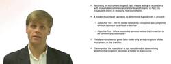 Holder in Due Course - Receive Instrument in Good Faith Instructional Video