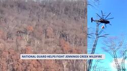 National Guard battles Jennings Creek Wildfire with Blackhawk helicopters News Clip