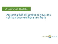 Predicting Solutions of Linear Equations Instructional Video