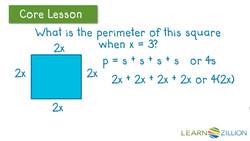 Writing and Evaluating Expressions with Formulas and Variables Instructional Video