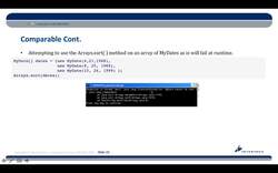 Complete Java SE 8 Developer Bootcamp - Comparable Instructional Video