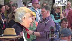 Hundreds gather for anti-Trump protest in Aberdeen News Clip