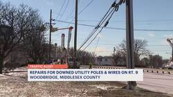 Crews battle freezing temperatures to repair downed utility poles in Woodbridge Instructional Video