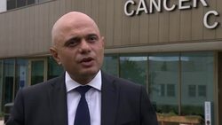 Sajid Javid at the Milton Keynes University Hospital News Clip