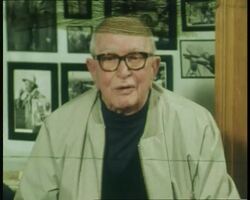 They Made News, part 2 - Interview with French WW2 cameraman Georges Mejat Stock Footage