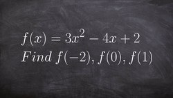 Learn how to evaluate a quadratic function for given input values Instructional Video
