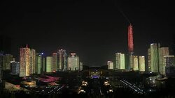 ShenZhen city laser show Stock Footage