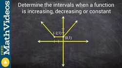 Determine the intervals when a function is increasing decreasing or constant Instructional Video