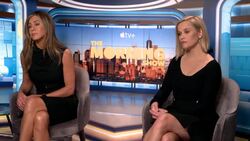 Jennifer Aniston and Reese Witherspoon talk breakfast TV, fake news and post-Me Too Hollywood News Clip