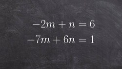 Use substitution to solve a system of equations with variables n and m Instructional Video