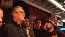 Starmer serves drinks at a brewery as he launches Labour's plan for small businesses News Clip
